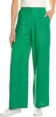 Reveriee Straight Leg Linen-Blend Pant