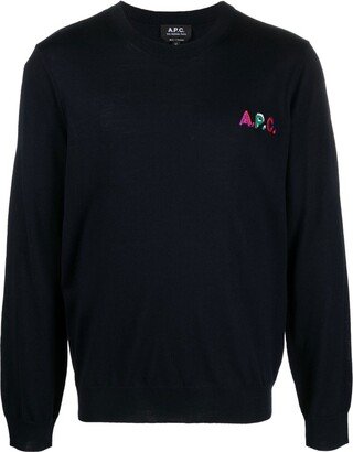 Embroidered Logo Wool-Blend Sweatshirt