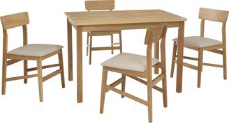 Nori 5 Piece Set, Dining Table W/ 4 Chairs