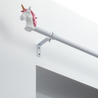 Dunelm Unicorn Extendable Eyelet Curtain Pole Dia. 19mm Pink and White