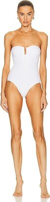 Cassiopee Bustier One Piece Swimsuit in White