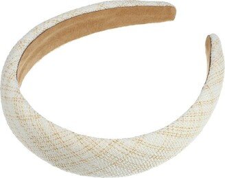 Unique Bargains Women's Tweed Padded Fashion Hairband Non-Slip 1 Pc Black White