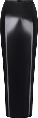 Stretch Vinyl Tube Skirt | Onyx