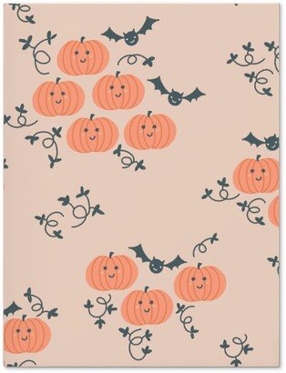 Journals: Cute Pumpkins And Bats - Orange And Black Journal, Orange