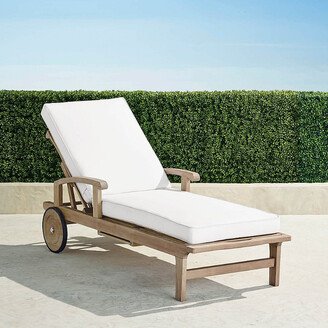 Cassara Chaise Lounge with Cushions in Weathered Finish