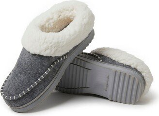 Women's Nyla Felted Plaid Moccasin Toe Clog Slipper