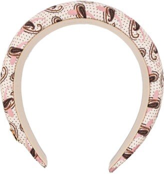 Graphic-Print Silk Headband