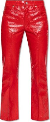 High Wasit Leather Pants