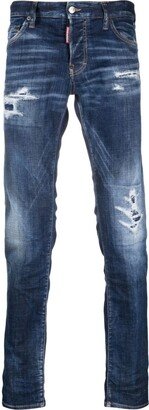 Slim-Fit Distressed-Finish Jeans