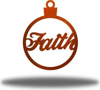 Faith Winter Christmas Ornament Metal Wall Art