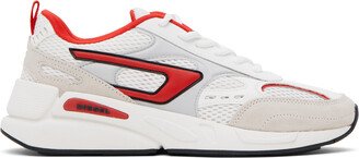 White & Red S-Serendipity Sport Sneakers