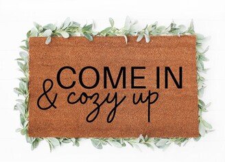 Come in & Cozy Up Doormat | Christmas Cute Holiday Doormats Decor Farmhouse Welcome