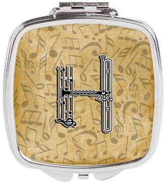 CJ2004-HSCM Letter H Musical Instrument Alphabet Compact Mirror