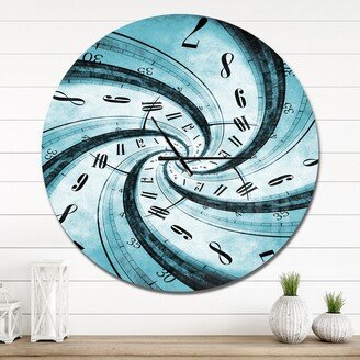 Designart 'Time Vortex Spiral' Oversized Contemporary Wall CLock