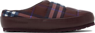 Purple Northaven Vintage Check Slippers