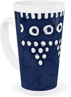 Mugs: Day And Night Batik Tall Latte Mug, 17Oz, Blue