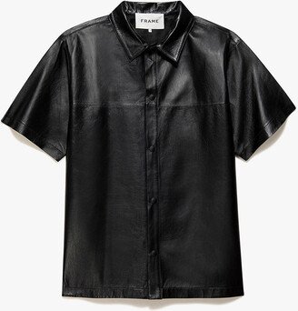 Short Sleeve Leather Shirt