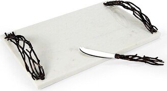 2-Piece Granite Cheese Board & Knife Set