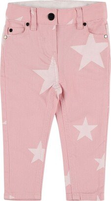 Star print organic cotton blend jeans