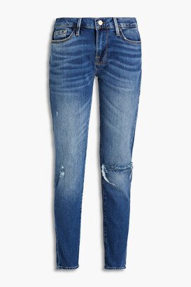 Le Garcon distressed slim boyfriend jeans