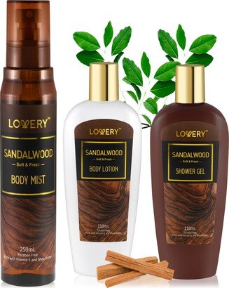 Lovery 3-Pc. Sandalwood Bath & Body Set