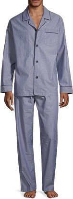 Saks Fifth Avenue Made in Italy Saks Fifth Avenue Men's 2-Piece Poplin Pajama Set