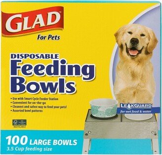 Glad for Pets Disposable Feeding Pet Bowls (3.5 cup size / 100 Count)