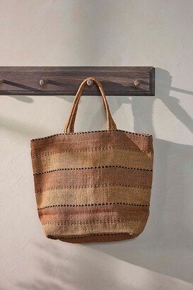 Neutral Stripe Jute Tote