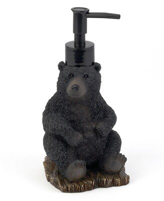 Black Playful Bears Lodge Resin Soap/Lotion Pump