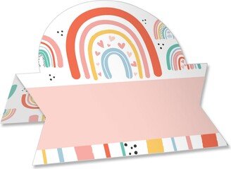 Big Dot Of Happiness Hello Rainbow Boho Baby & Birthday Party Buffet Table Name Place Cards 24 Ct