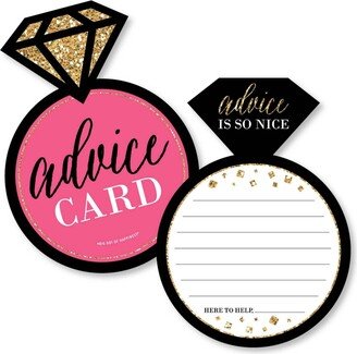 Big Dot Of Happiness Girls Night Out - Ring Wish Card Party Activities Shaped Advice Cards Game 20 Ct