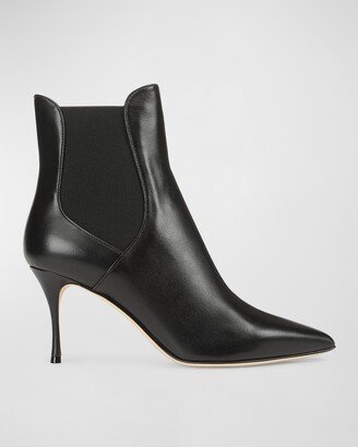 Leather Chelsea Stiletto Ankle Booties