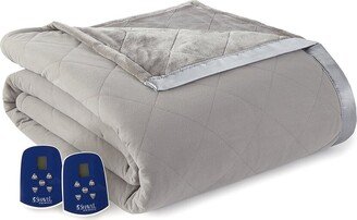Shavel Home Products Micro Flannel Reverse To Ultra Velvet Electric Blanket