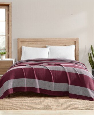 Boylston Stripe Cotton Reversible Blanket, King