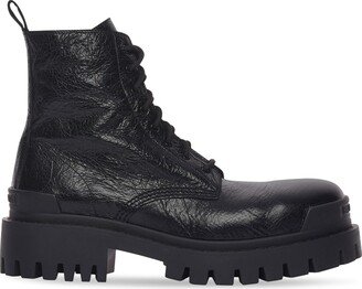 Strike lace-up leather boots