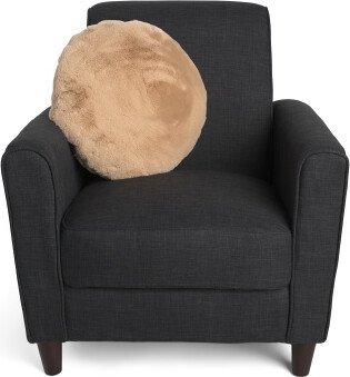 18in Round Faux Fur Pillow