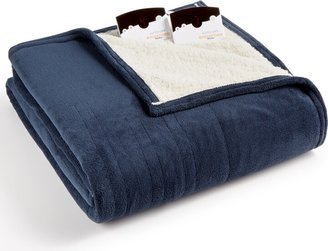 Biddeford Microplush Reverse Faux Sherpa Electric Twin Blanket