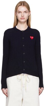 NavyHeart Patch Cardigan