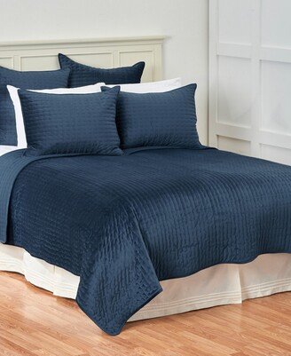 C&F Home Lapis Velvet Twin Quilt Set