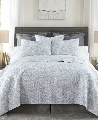 Spruce Paisley Reversible Quilt Set, Twin