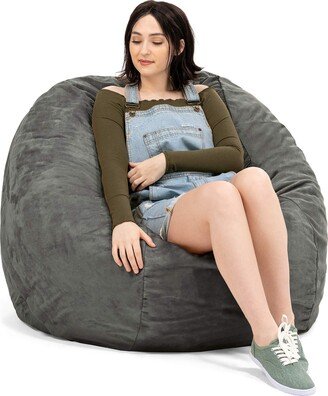 Saxx 4 Ft Plush Round Bean Bag