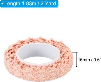 Unique Bargains 3pcs 0.6 Wide 2 Yards Self-Adhesive Lace Tape Ribbon Stickers