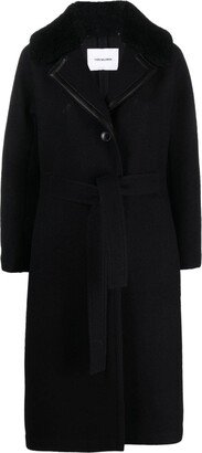 Belted Felted-Wool Coat