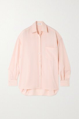 The Frankie Shop - Georgia Pinstriped Crepe De Chine Shirt - Pink