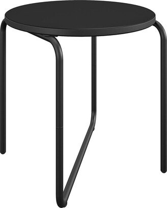 Modern Outdoor/Indoor 18-inch Round Glass Side Table