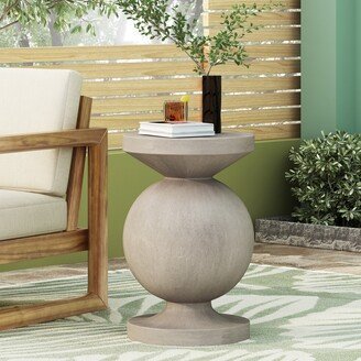 Cayce Outdoor Lightweight Concrete Side Table