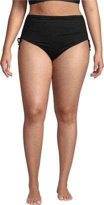 Women's Plus Size Chlorine Resistant Adjustable High Waisted Bikini Swim Bottoms