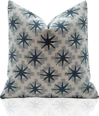 Peter Dunham Starburst Pillow Cover in Blue, Decorative Throw