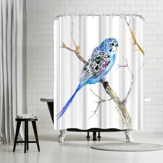 71 x 74 Shower Curtain, Parakeet Blue by Suren Nersisyan