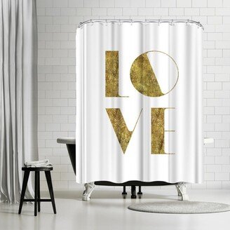 71 x 74 Shower Curtain, Love Gold by Motivated Type